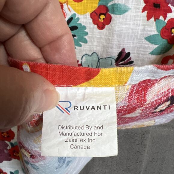 RUVANTI Apron Women's Cotton Multi Floral Adjustable Two Pockets Cottagecore - Picture 4 of 8